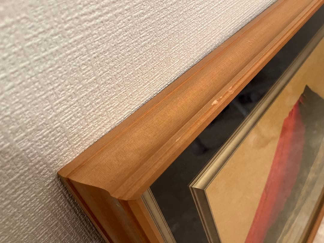 日垣明貫　赤富士　絵画　肉筆