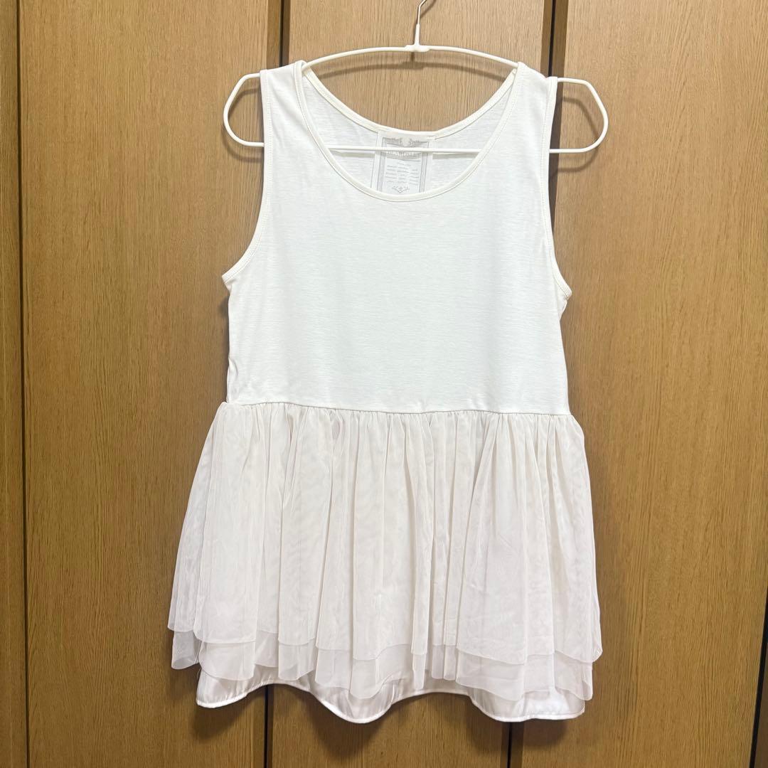 【未使用】ビアズリー beardsley 重ね着 チュチュタンク チュール