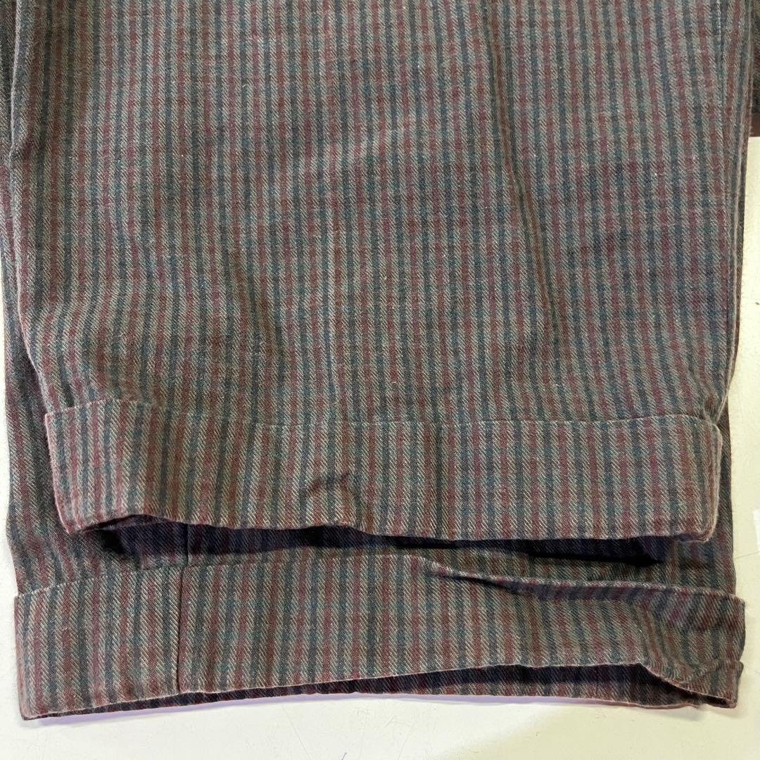 90s   チノパン チェック ワイド baggy