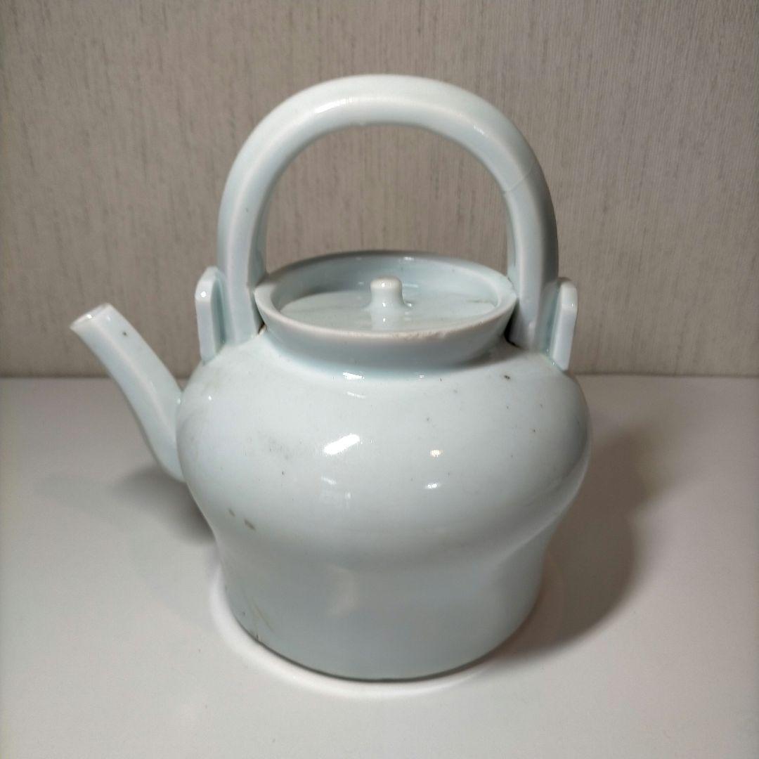 朝鮮古美術 　李朝白磁水注 　白磁提手水注