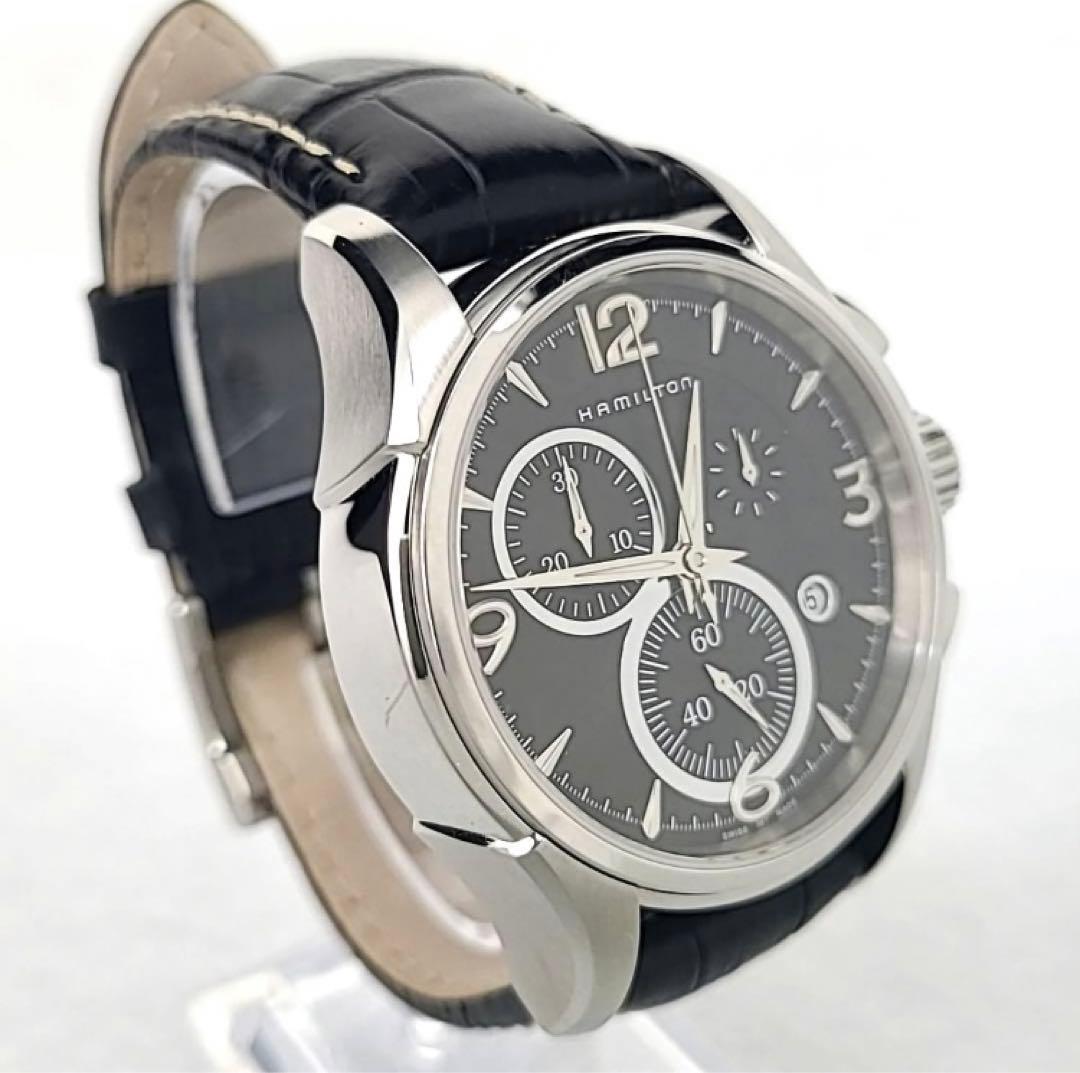 【値下げ！極美品】Hamilton ジャズマスター クロノデイト 革バンド黒