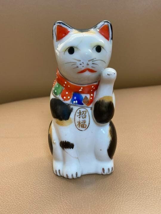 招き猫　加州猫寺　古瀬戸？　アンティーク