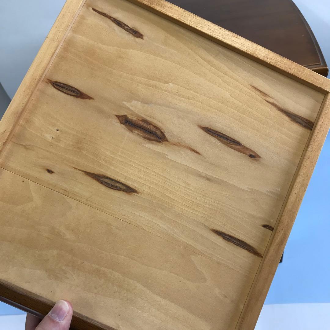 クラシック　木製　サイドテーブル 引き出し付き　アンティーク　レトロ　電話台