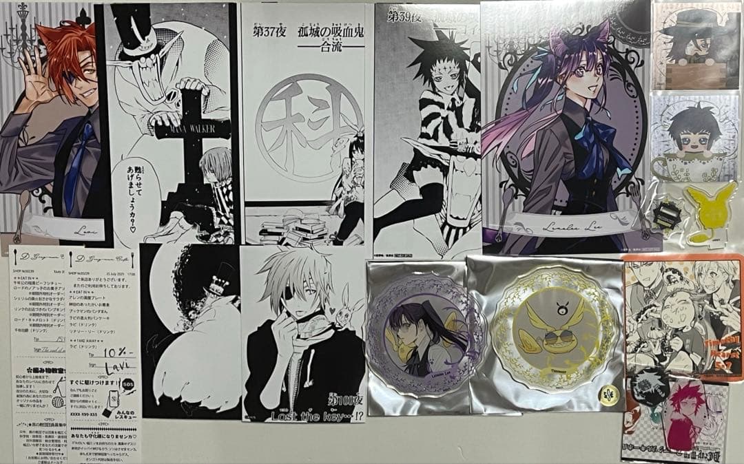 d.gray-man グッズ 纏め売り Dグレ コースター 缶バッジ 画像2枚