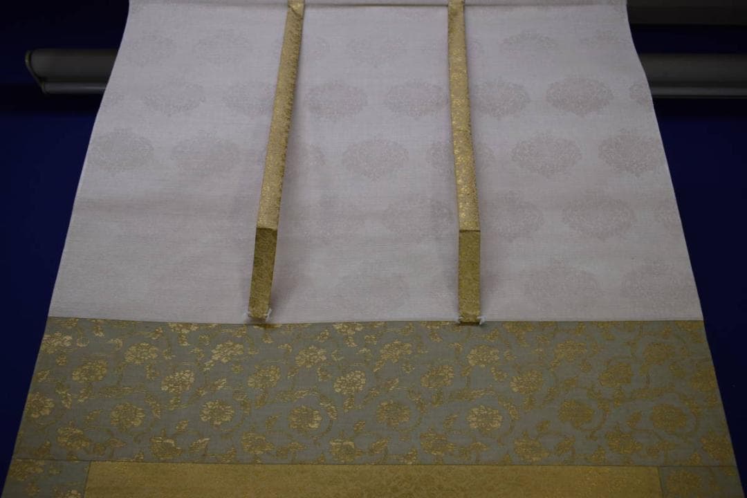 真作/岡村宇太郎/青空/竹図/桐共箱二重箱付/布袋屋掛軸HH-756