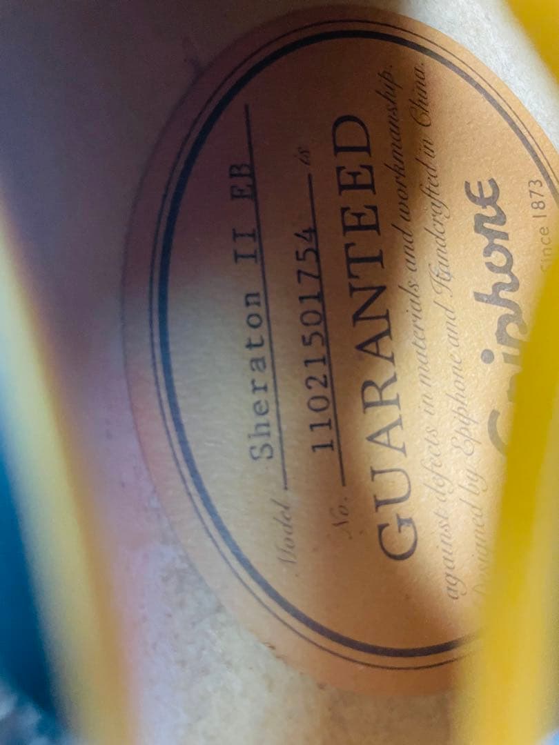 Epiphone Sheraton IIブラック セミホロウギター