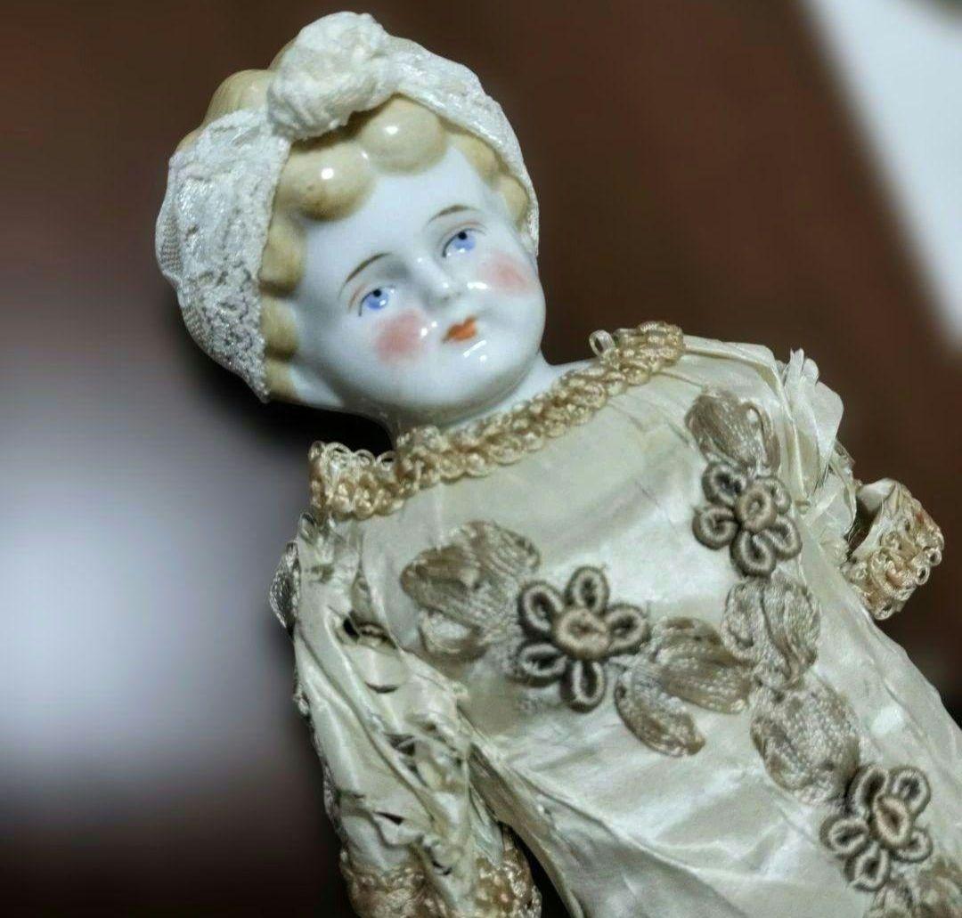 襤褸×アンティーク×40cm　チャイナヘッドドール　コレクター向け　金髪　人形