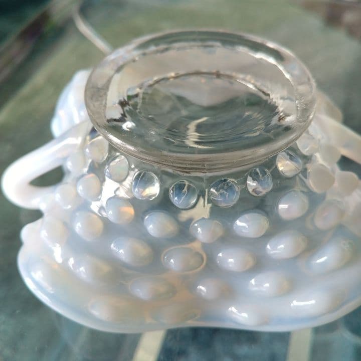 フェントン オパール  グラスプレート 美品です。ファイヤーキングお好きな方もー