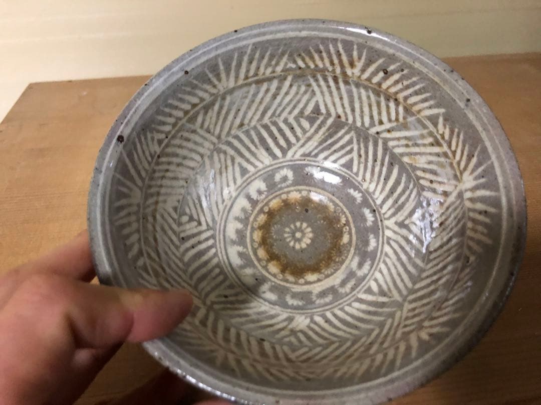 保管品！茶味豊かな三島茶碗 検茶道具抹茶碗三島手