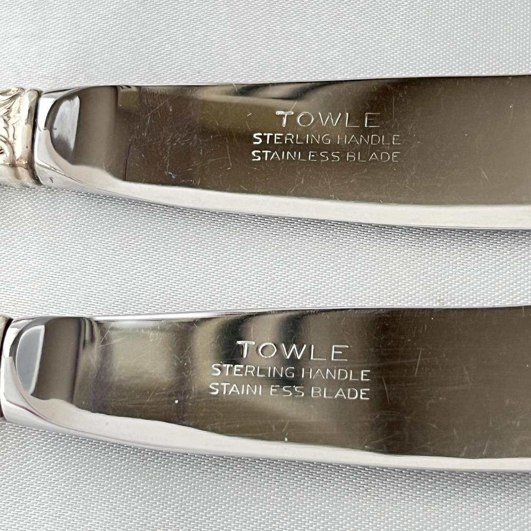 【TOWLE】 バターナイフ 2本【純銀ハンドル】　 OLD MASTER