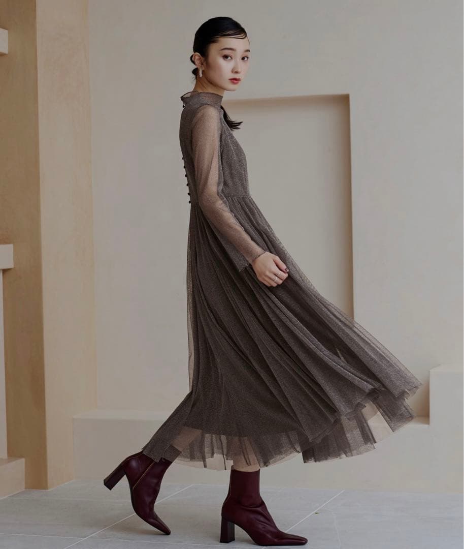 RUIRUE BOUTIQUE ラメチュールメロウワンピース