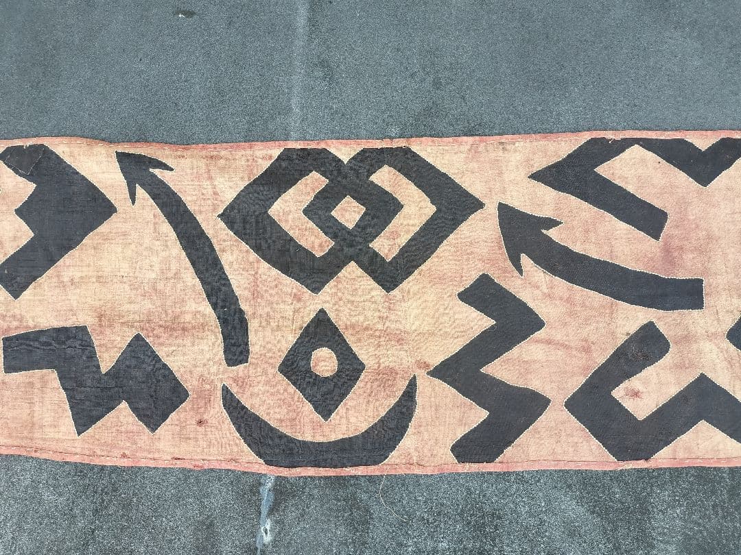 巨大　クバ布　アフリカ　3.6m 民藝　アンティーク