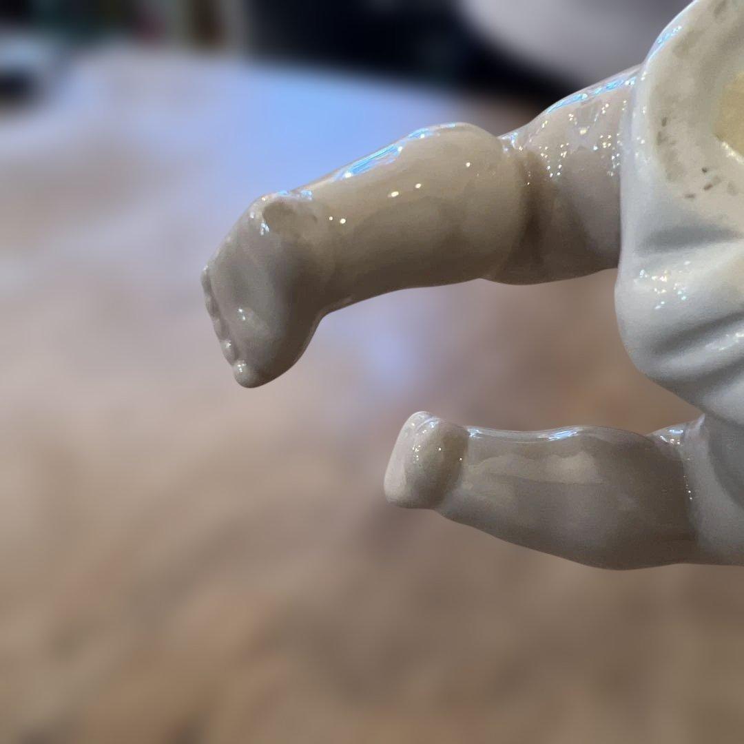 ヨーロッパビンテージゼファースペイン社陶器赤ちゃん人形 おしゃぶり付き