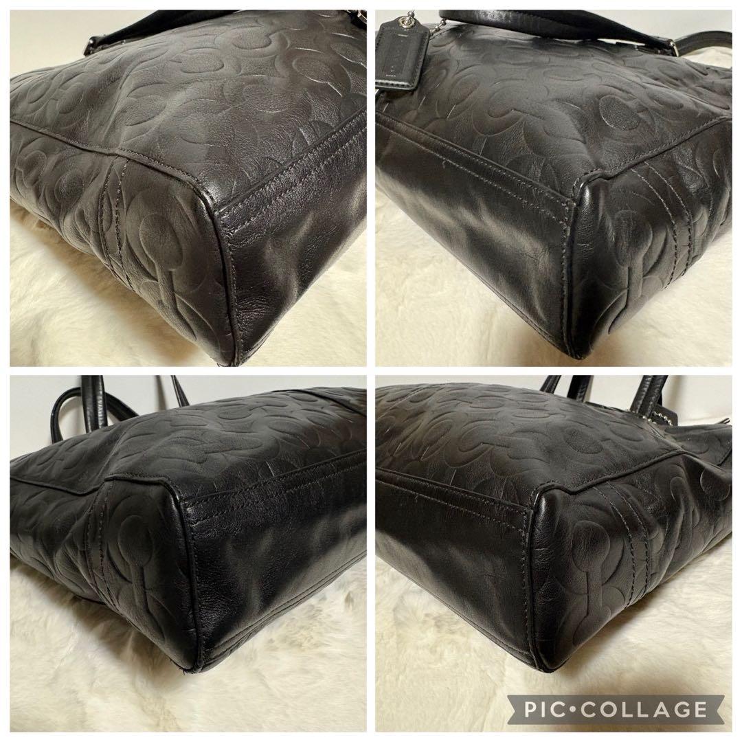 【美品】COACH コーチ70253 オプアートビジネスバッグ　2way A4