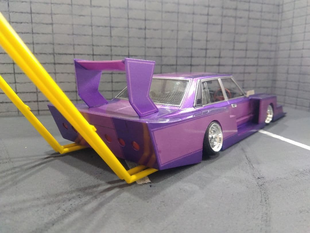 紫*音様 アオシマ1/24グロリア街道レーサー旧車シルエット族車グラチャンセドリ