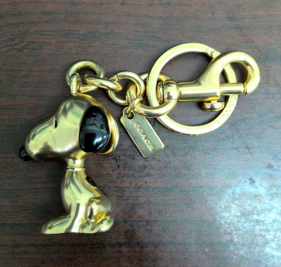 からしくん専用 スヌーピー メタル バッグチャーム ゴールド