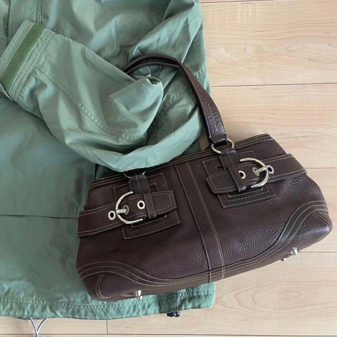 old coach レザー ハンドバッグ