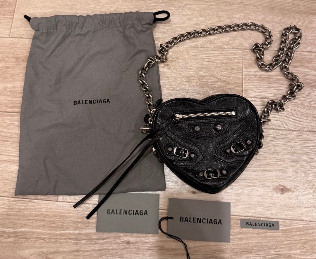 BALENCIAGA Le Cagole ハート ミニバッグ チェーン