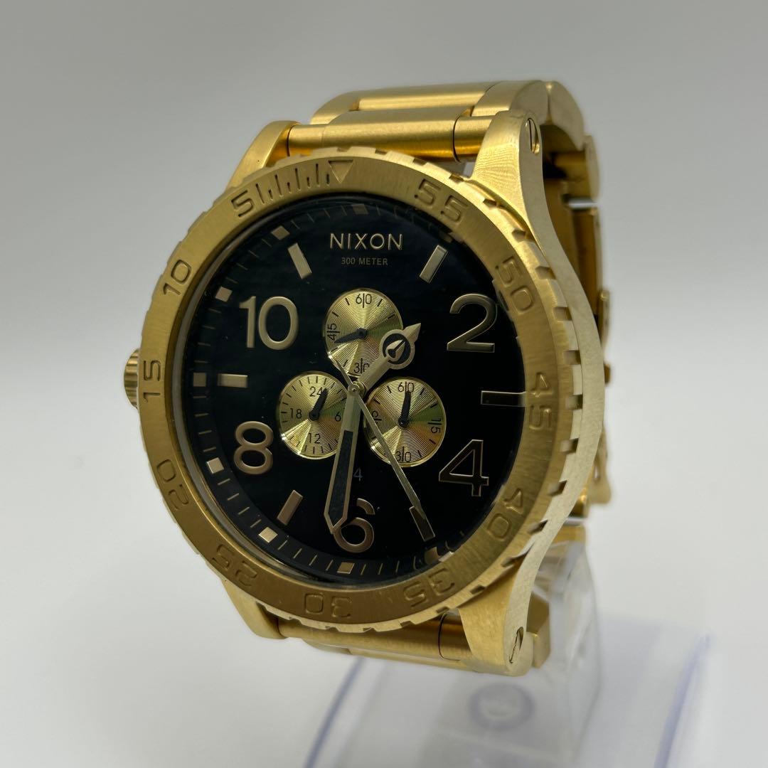 【美品】NIXON THE 51-30 CHRONO 黒金 腕時計 動作良好