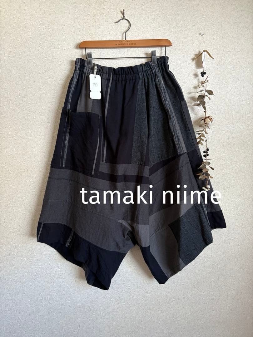 【新品タグ付】タマキニイメ　今季　ダックス　❶ネイビーmix系