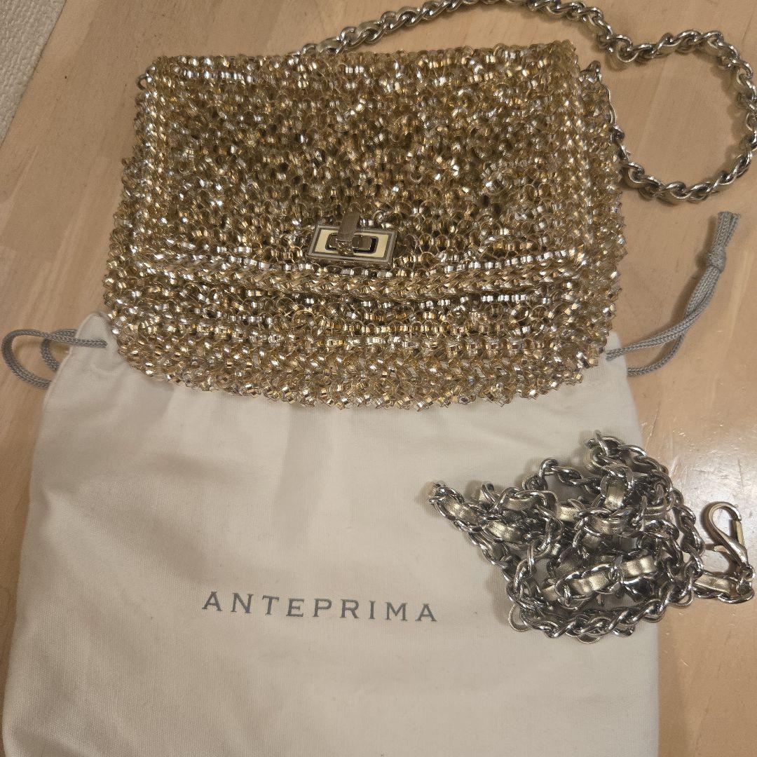 ANTEPRIMA ゴールド パーティーバッグ　美品！