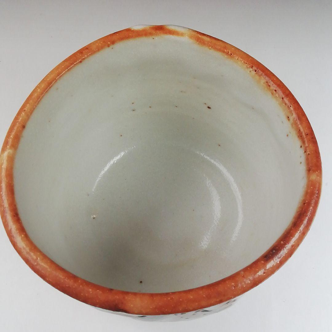 Ｔ５２０　茶碗　『志野茶碗』『卯花墻写』『菊泉窯　田中源彦 造』　共箱　茶道具