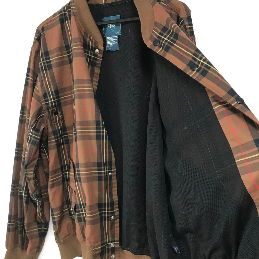ジャケット・アウター vintage stussy classic check jacket dg