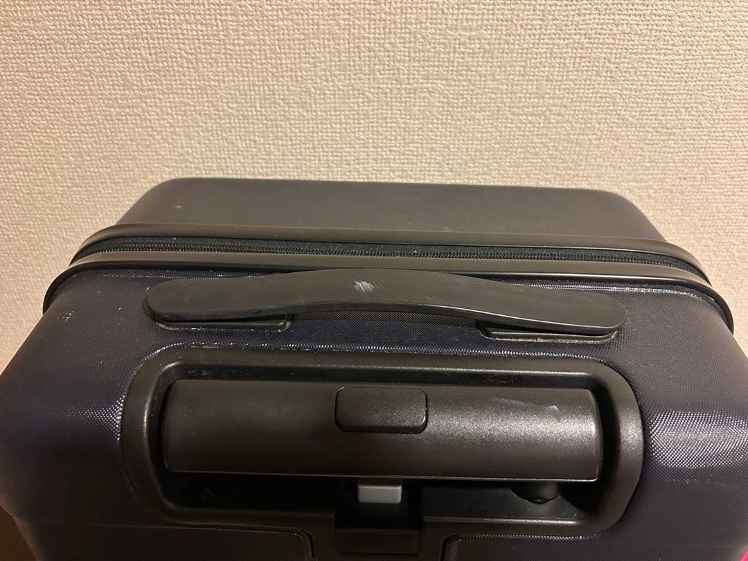 無印良品MUJI キャリーケース 36L ストッパー機能 機内持込可 ネイビー紺