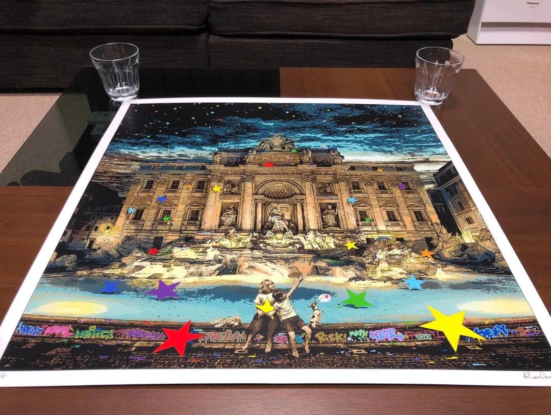 版画 Roamcouch Trevi Hand-Embellished