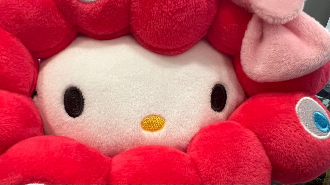 値引き不可　サンリオミャクミャク　ハローキティ ぬいぐるみ Mサイズ