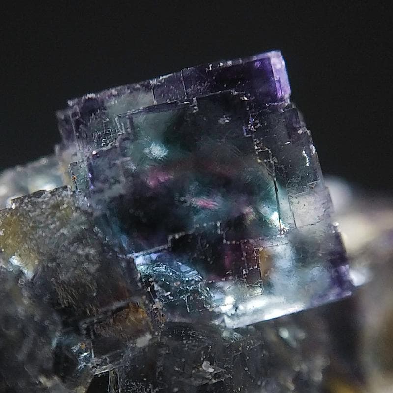 481 オコルス鉱山 フローライト クォーツ ブルーグリーン パープル