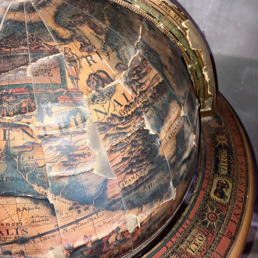 アンティーク イタリア製 地球儀 バーキャビネット ワイン セラー キャスター付