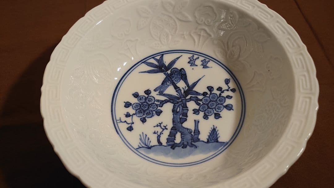 古九谷　九谷焼　菓子鉢　色絵　華の図　柿右衛門　１客