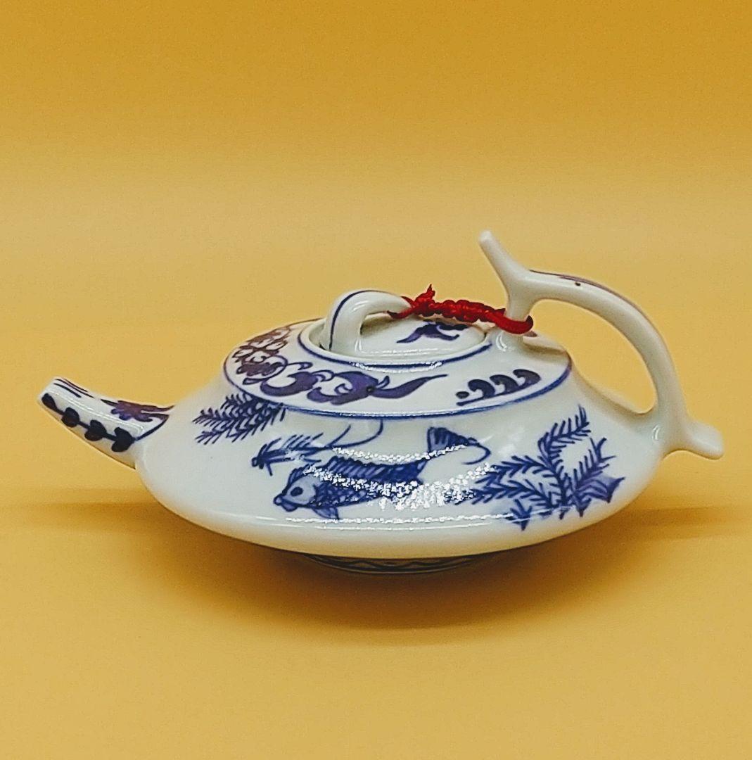 大清康熈年製 酒注（水差） 壺中日月長 中国古美術