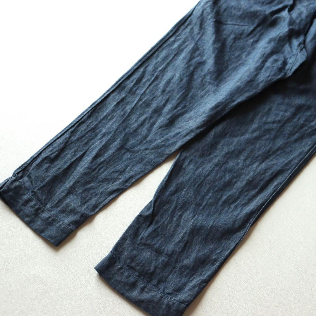 5205 専用商品【美品】45Rサルエルリネン 綿麻ざっくりデニムのポッポパンツ