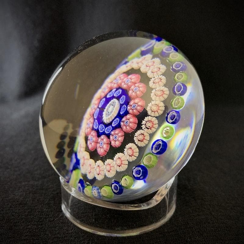 1982バカラ クリスタル ペーパーウェイト 千の花 ミルフィオリ