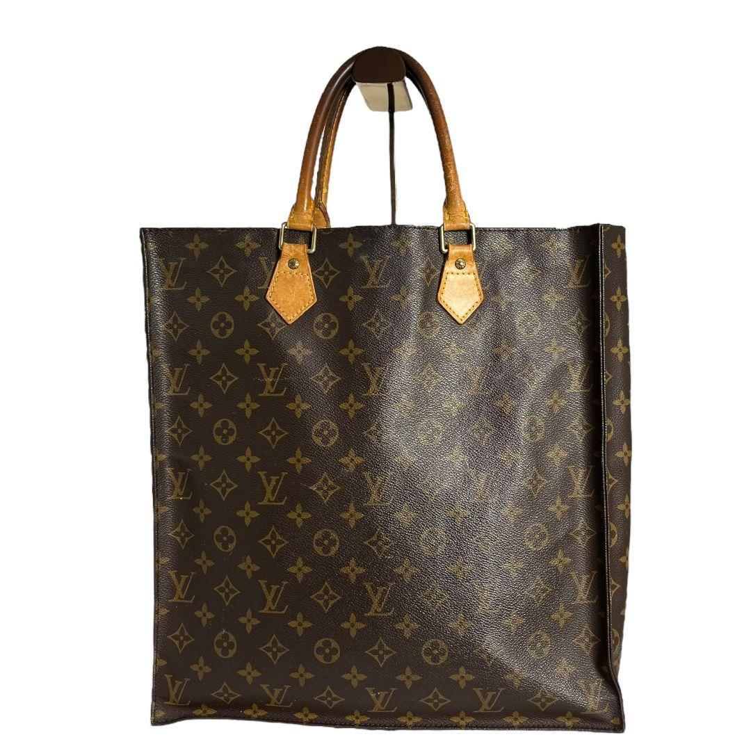 【鑑定済】ルイヴィトン　サックプラ　モノグラム　トートバッグ　ハンドバッグ　茶色