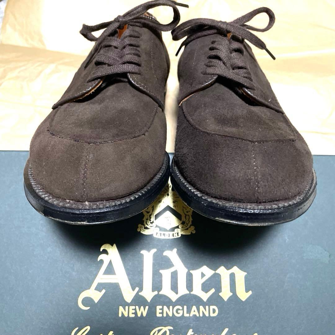 【未使用品(新品)】Alden Vチップ ダークブラウン ゴートスウェード