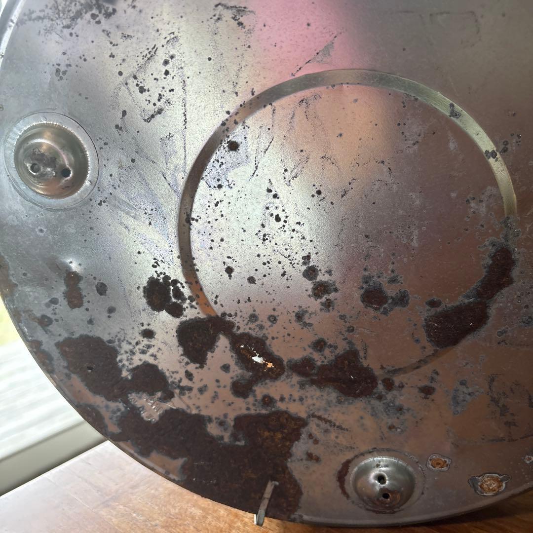 【昭和レトロ】中型鳥かご 金属製 木製止まり木、えさ入れ、水入れ付き