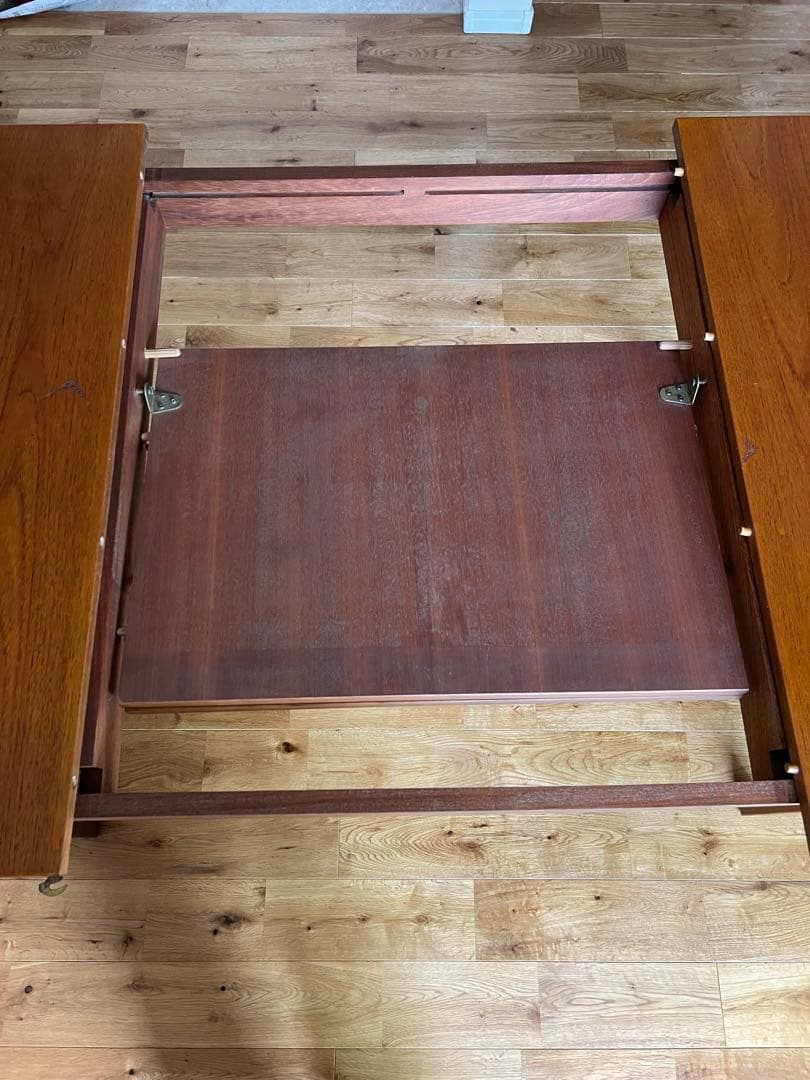 北欧ヴィンテージ　ダイニングテーブル　チーク　ドローリーフ　エクステンション