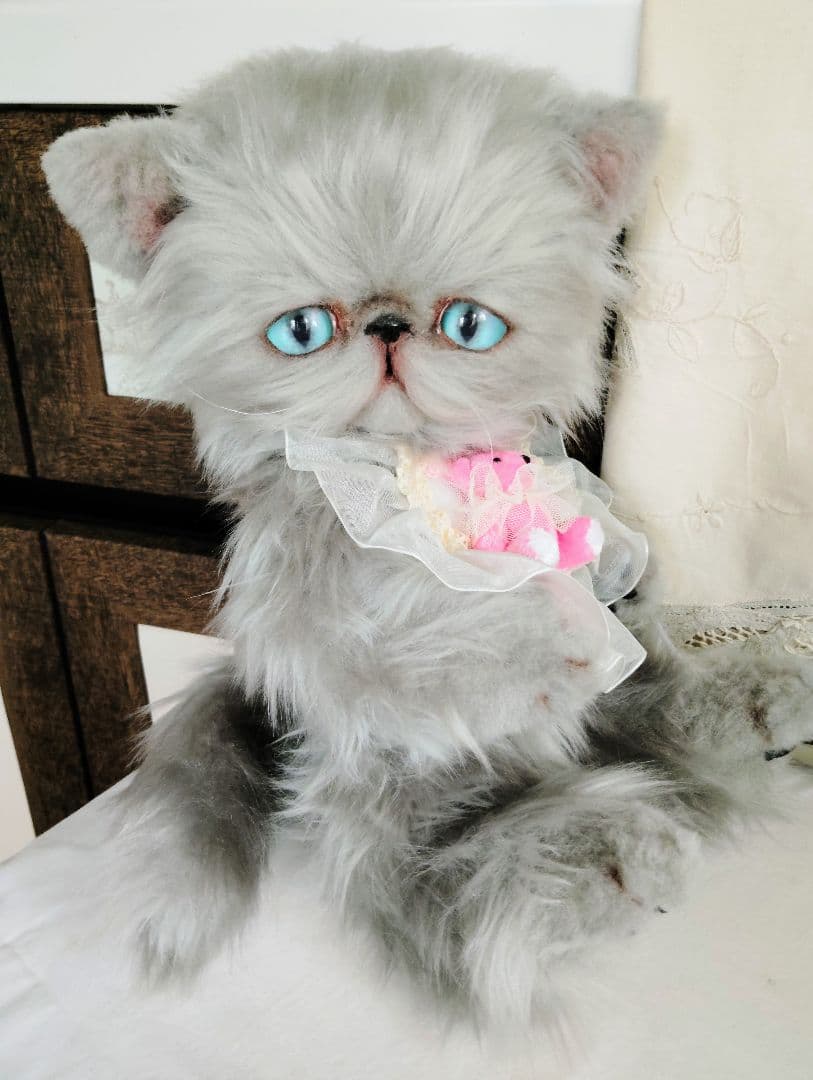 しろくまちゃん❤オーダー❤大きなポッケにゃん❤抱っこサイズ❤アートドール猫ちゃん