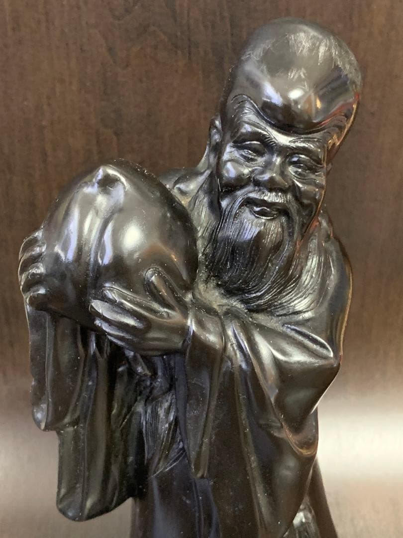 《美品レア》《送料無料》⭐︎桃仙人像　不老長寿　魔除け　縁起物　アンティーク　♪⭐︎