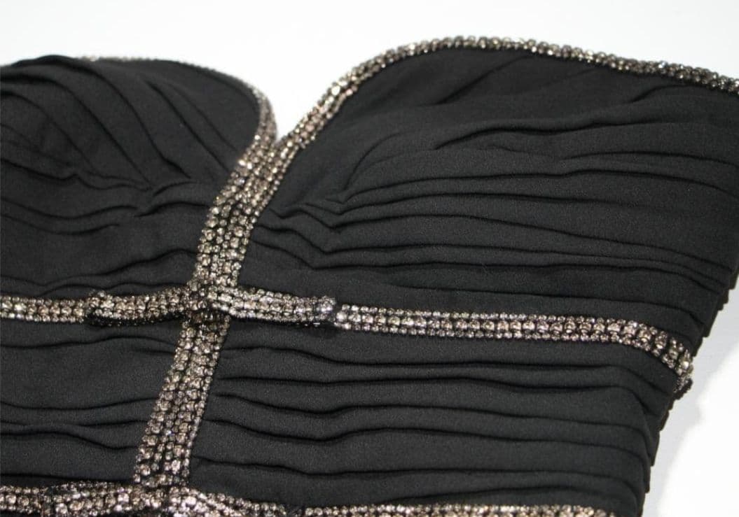 SELFPORTRAITブラック ベア ロングドレスUK4