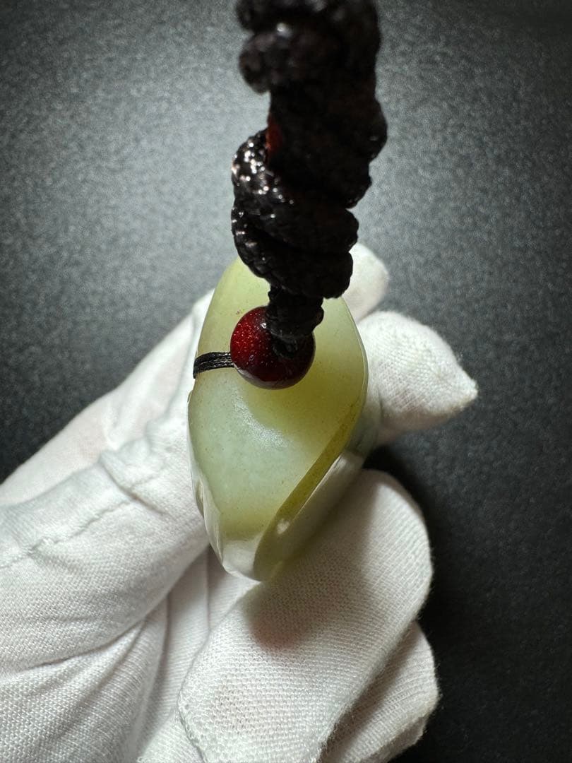 清時代　和田玉 龍亀 彫刻把件 置物 中国伝来 細密雕刻 極細工 掛件 賞物