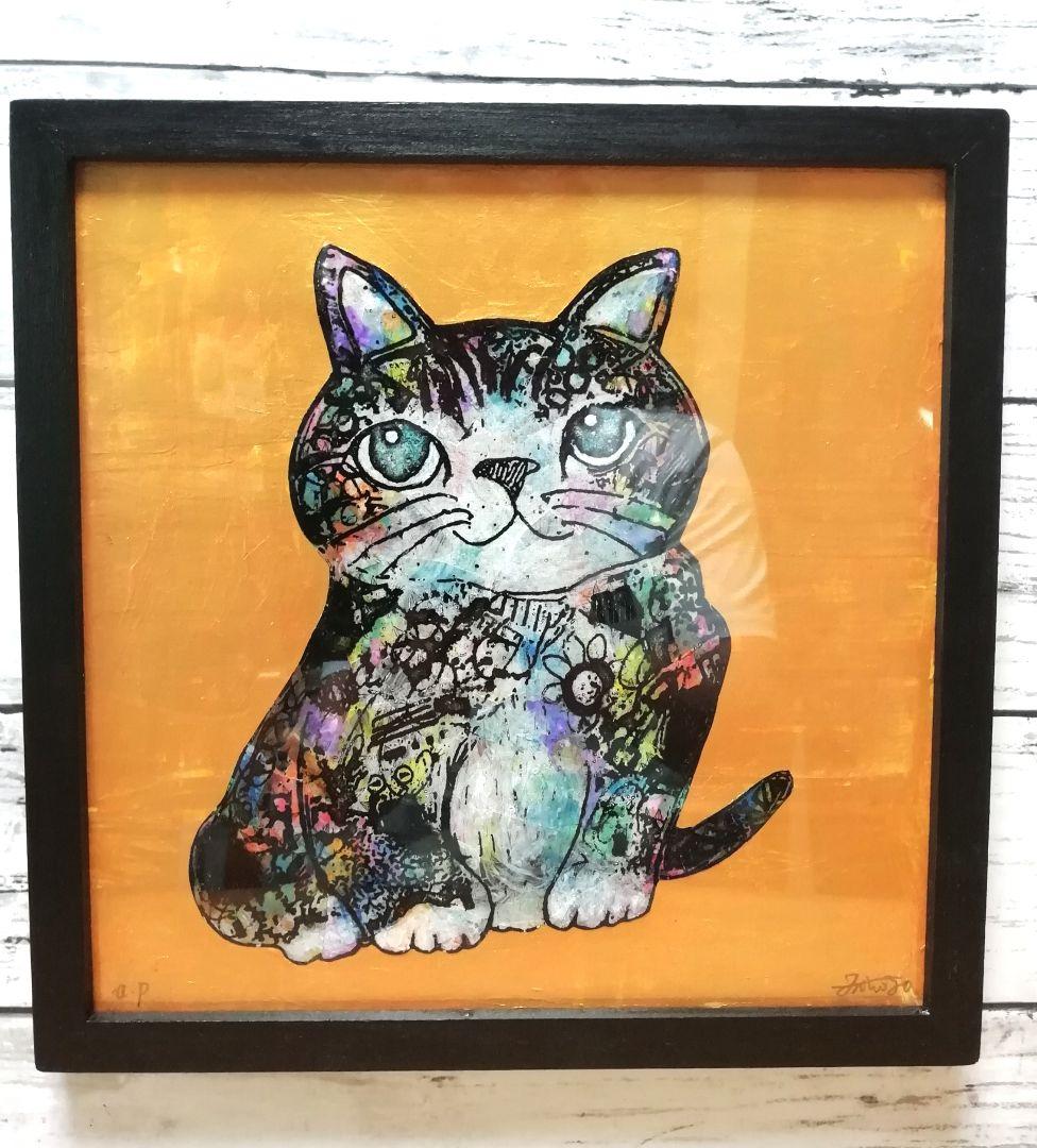 ご確認ページ　左耳の先ピンクに　あと全体的に明るく彩色+猫部分をツヤ出し