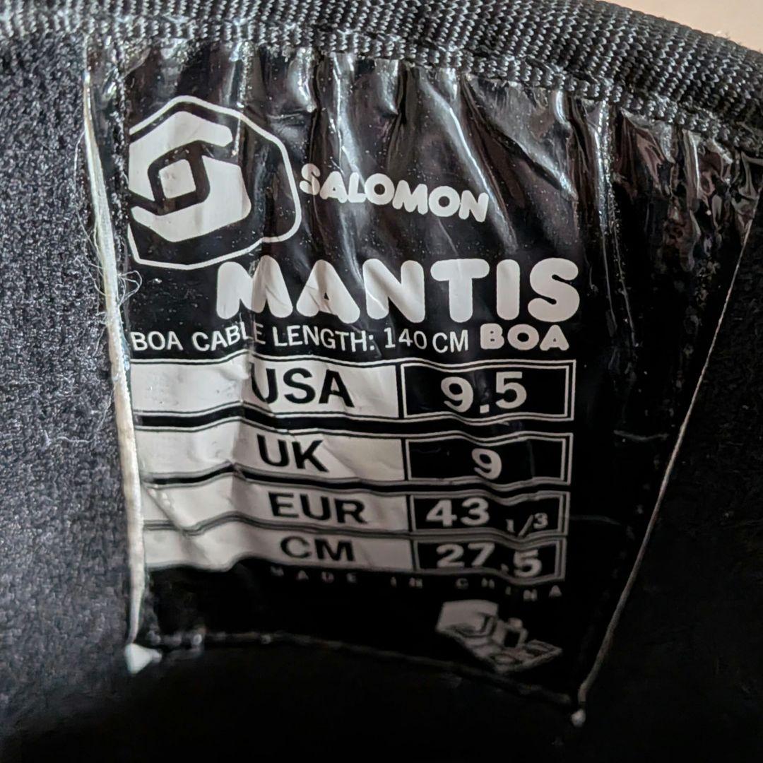 【美品】SALOMON スノボブーツ MANTIS BOA 27.5cm