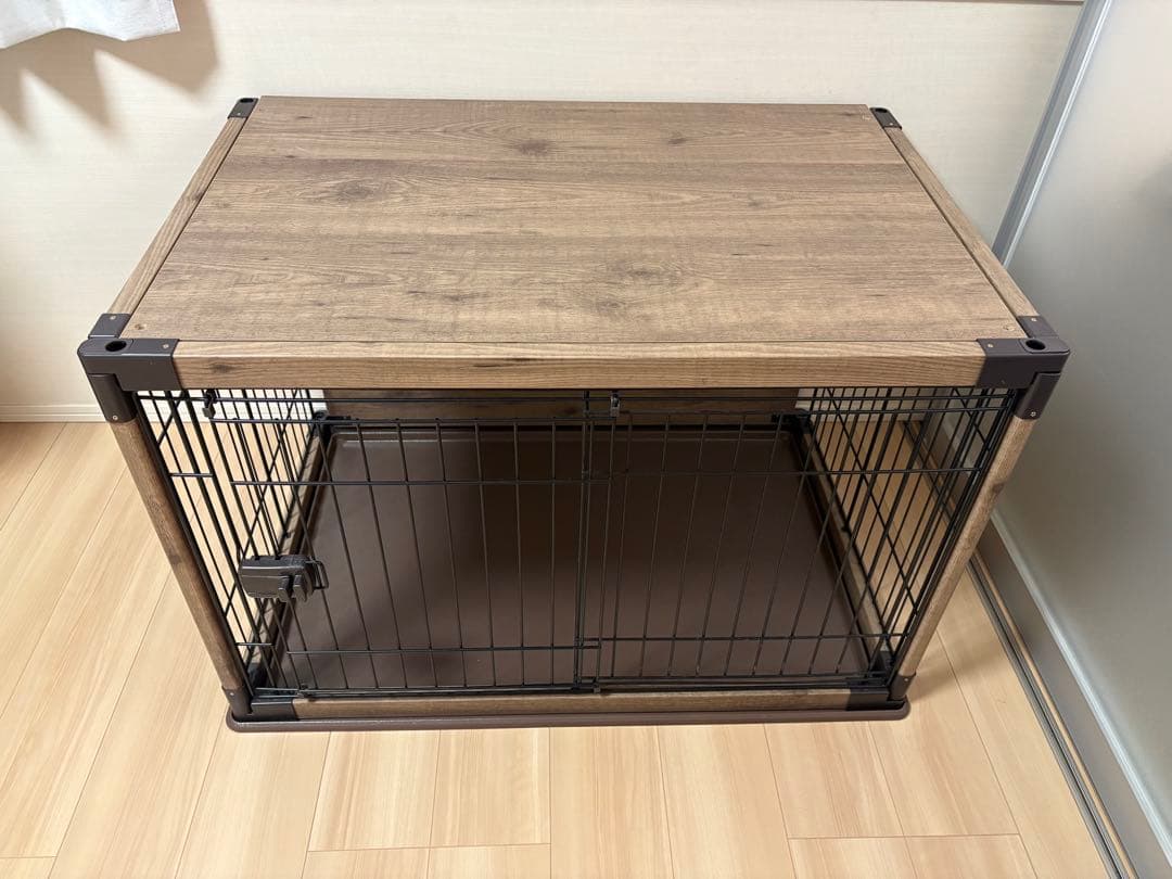 犬用ゲージ　小型犬用 ロック付き扉　DCMウッディーサークル