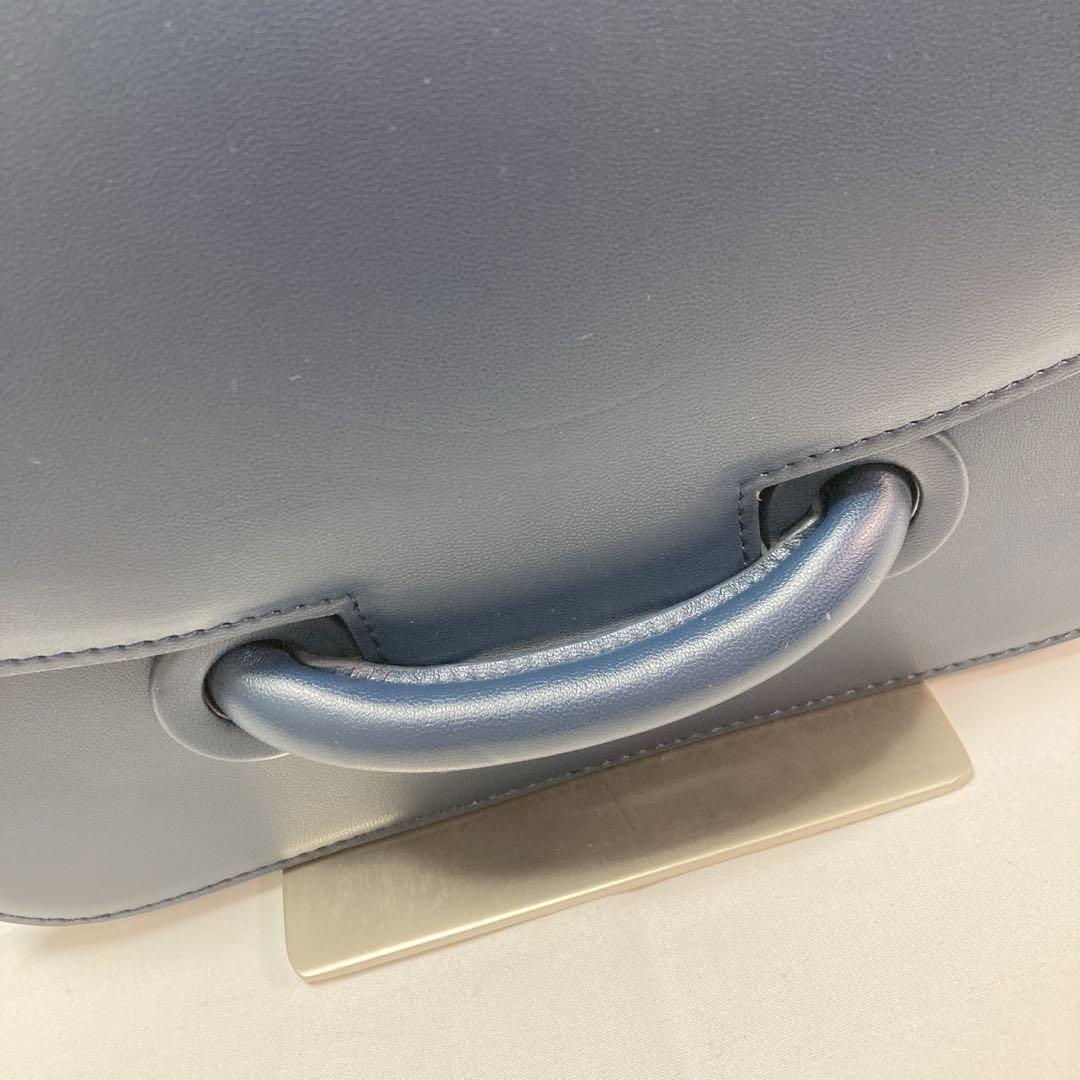 【美品】貴重 VASIC ヴァジック CITY ショルダーバッグ レザー 紺色