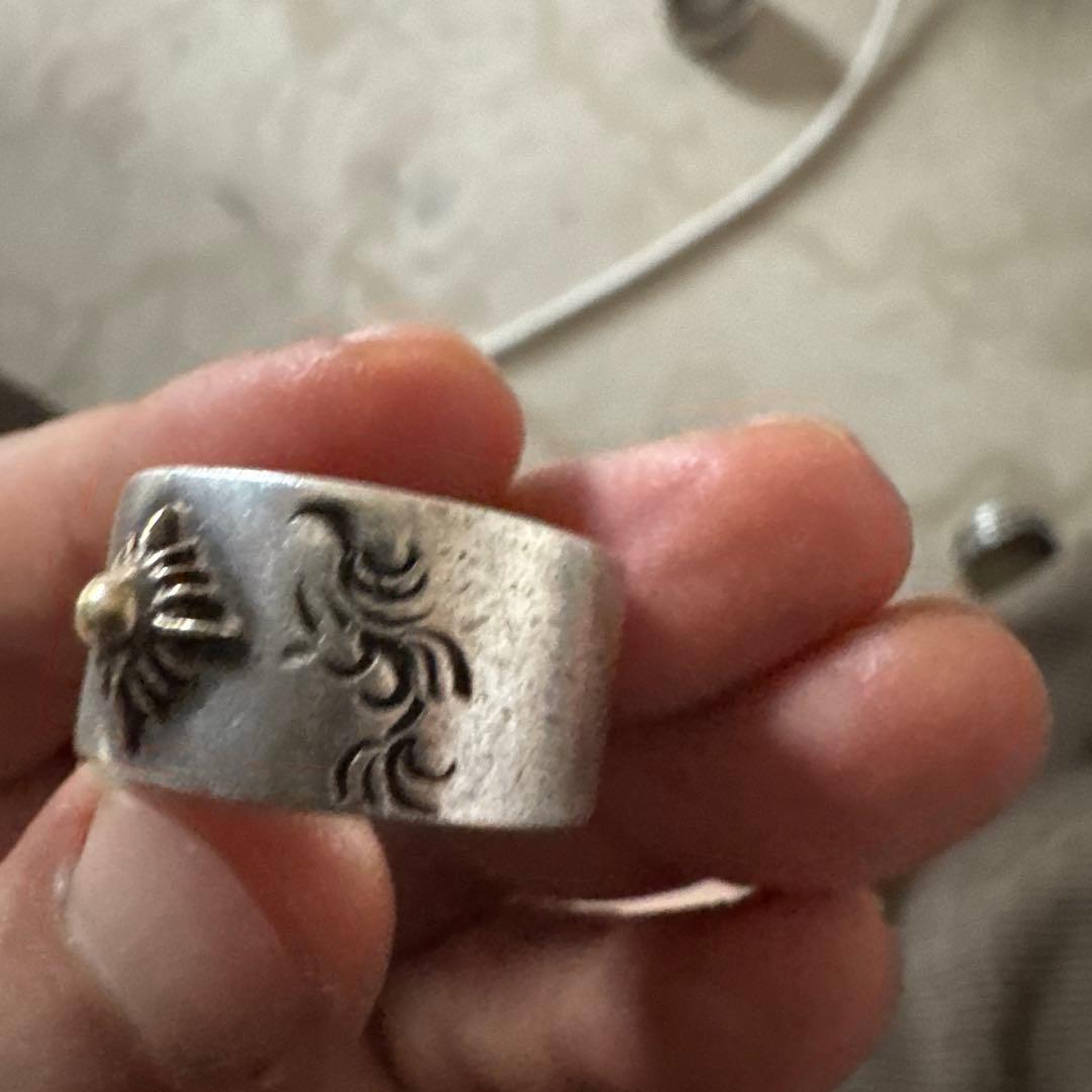 アリゾナフリーダム　太陽神リング　唐草　シルバー925 K18 13号