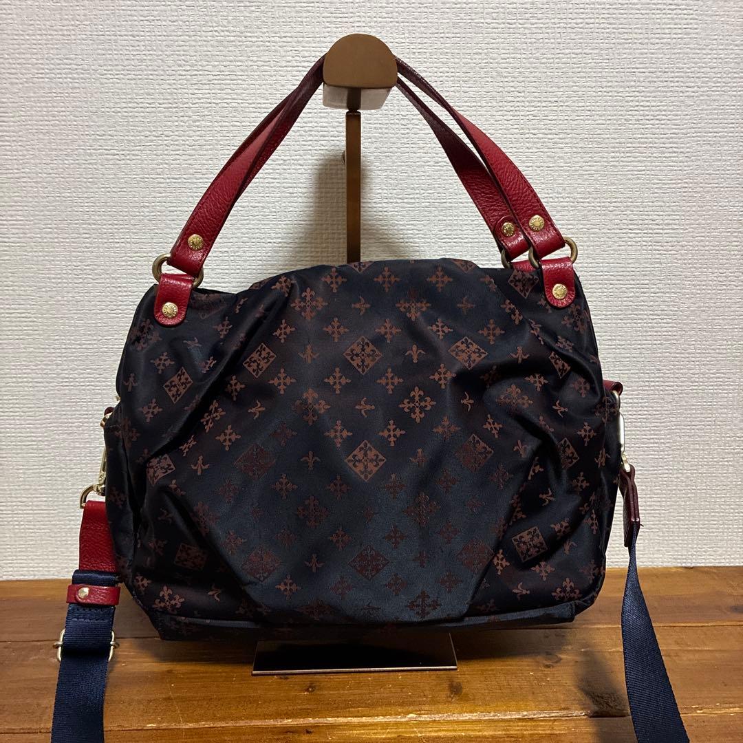 【美品】russet ラシット ナイロン レザー 2WAY ショルダーバッグ